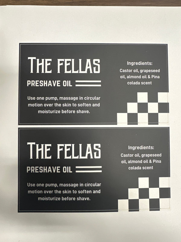 Pre-shave LABELS ONLY
